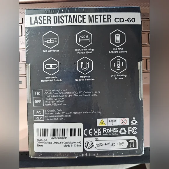 NIB Cigman Laser Distance Meter CD-60 - Picture 2 of 8